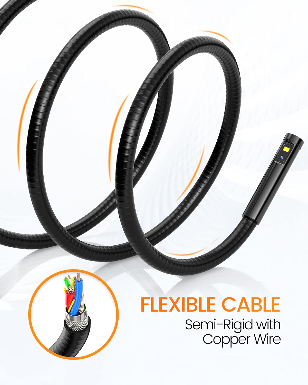 5 inches IPS Dual Lens Borescope Endoscope Camera X83917
