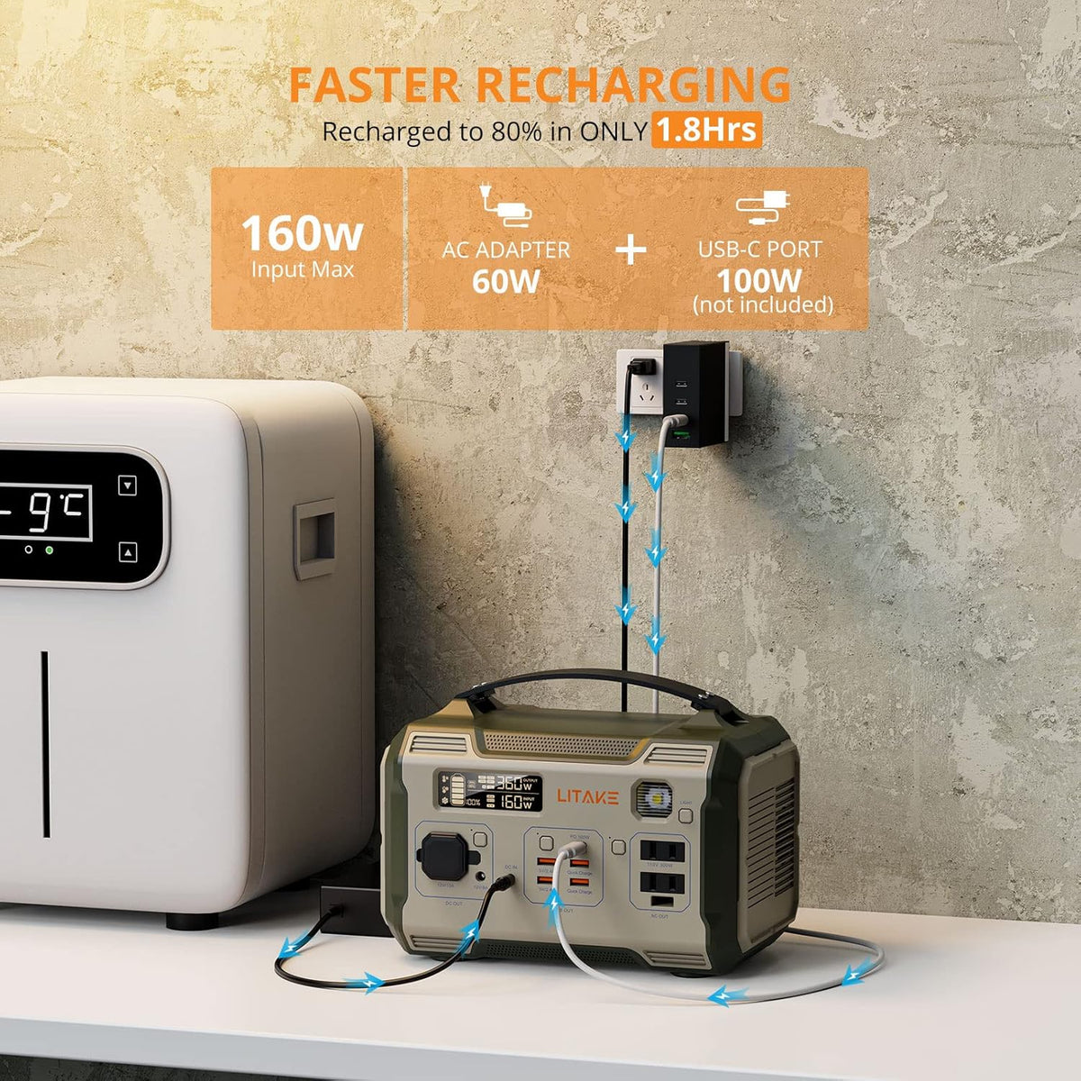 Portable Power Station 281Wh Solar Generator F317