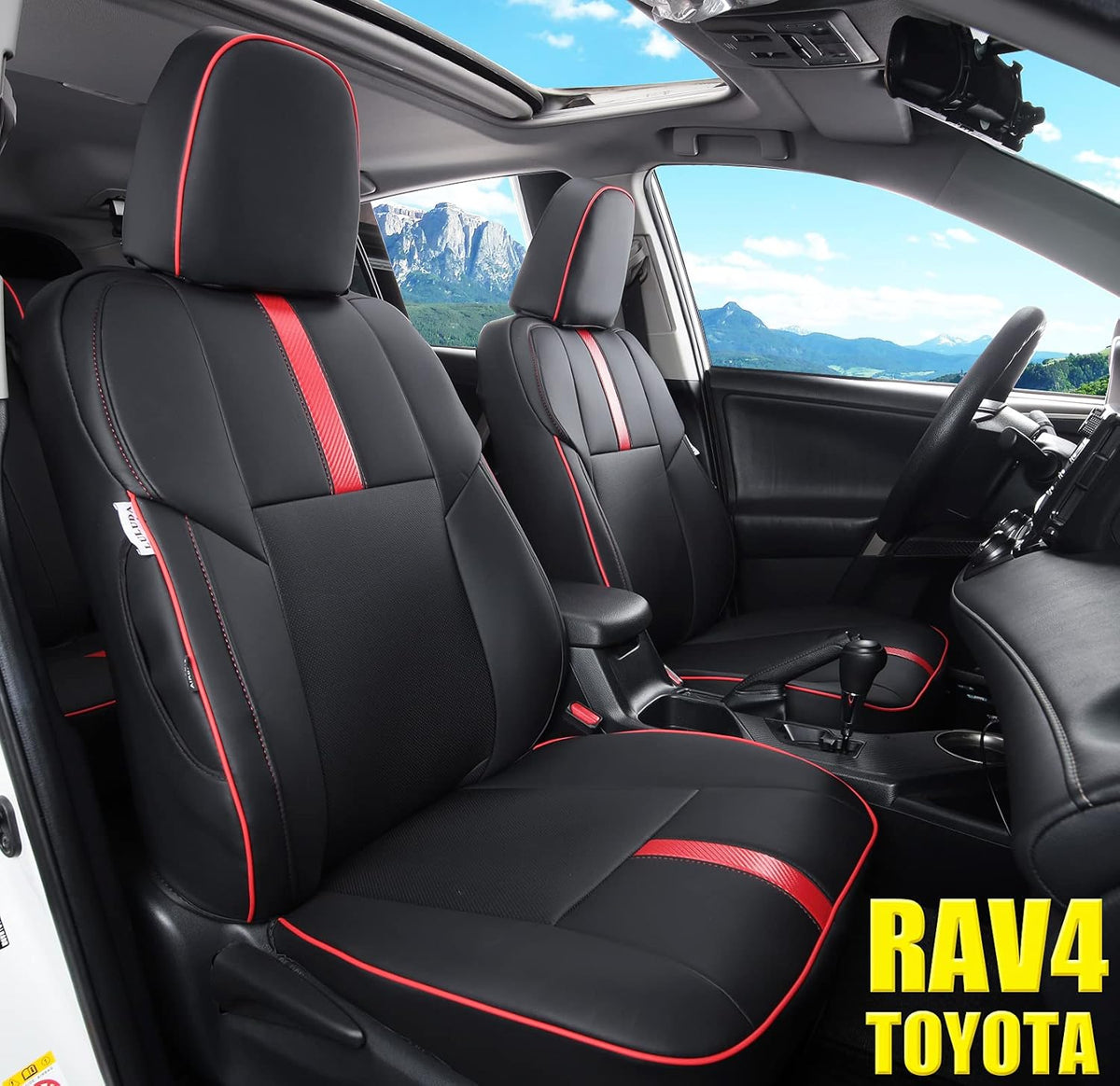 Waterproof Faux Leather Full Set Car Seat Covers H61872