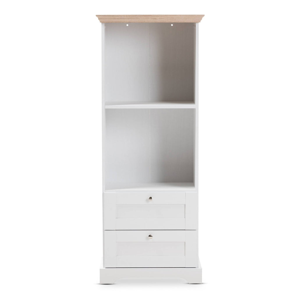 Oak White Two Tone Bookcase C8938