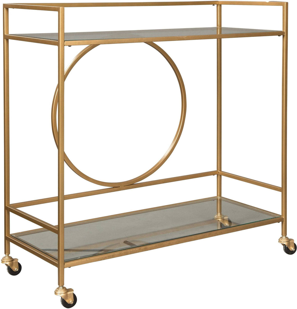 Antique Gold Finish Bar Cart P984