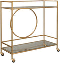 Antique Gold Finish Bar Cart P984