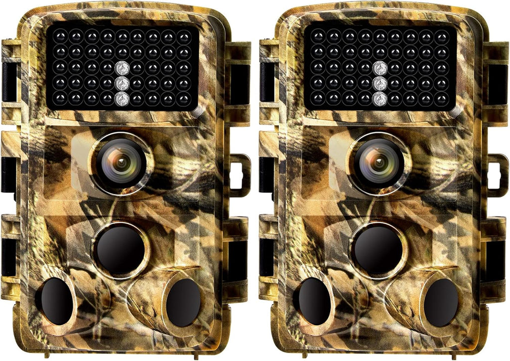 2-Pack Night Vision Trail Cameras 20MP 1296P Waterproof D87274
