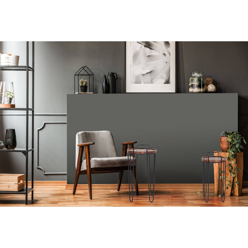 Iron & Acacia Nesting Tray Tables with Handles Set of 2 L96547