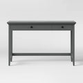Gray Wood Writing Desk with Drawers X51355