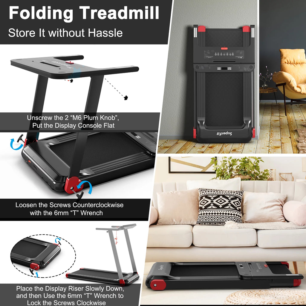 Electric Treadmill Compact Walking Running Machine V91736