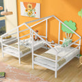 Solid Wood White Kids Bed Frame with Rails J336