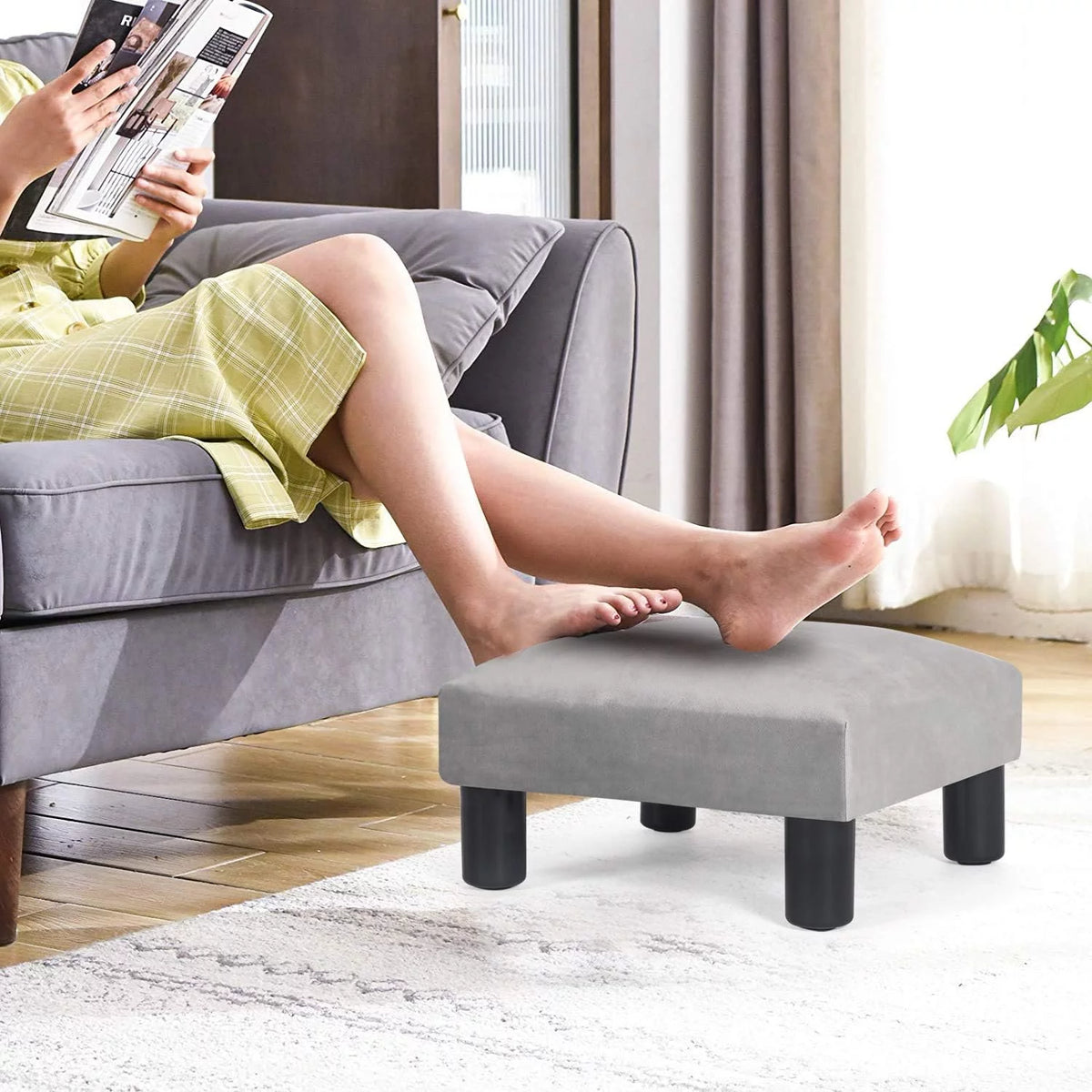 Velvet Ottoman Footstool M163820