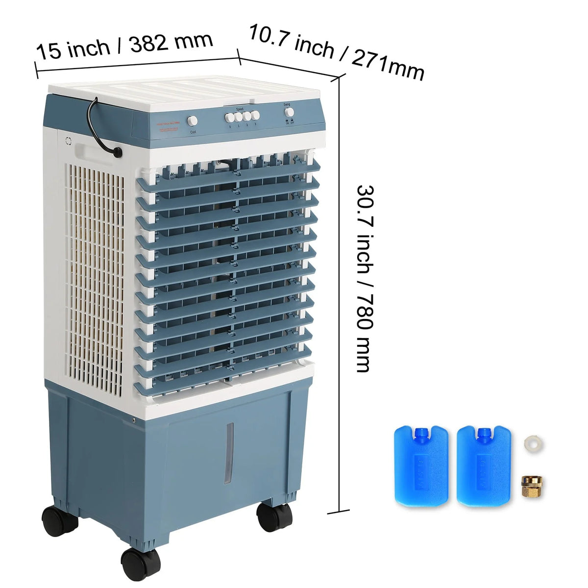3-in-1 Evaporative Cooler 1400 CFM 5 Gal R278