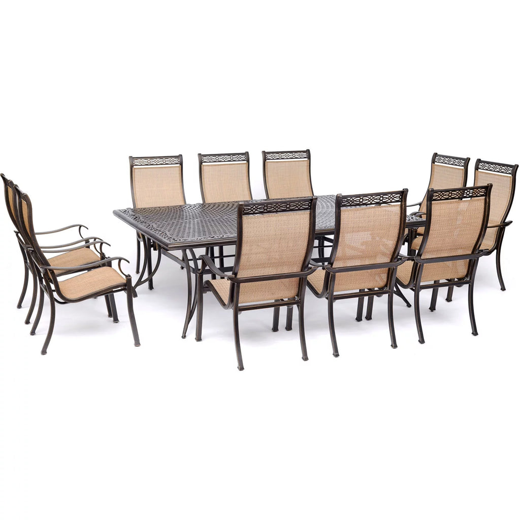 11-Piece Dining Set with 10 Sling Chairs and 60" x 84" Dining Table B826