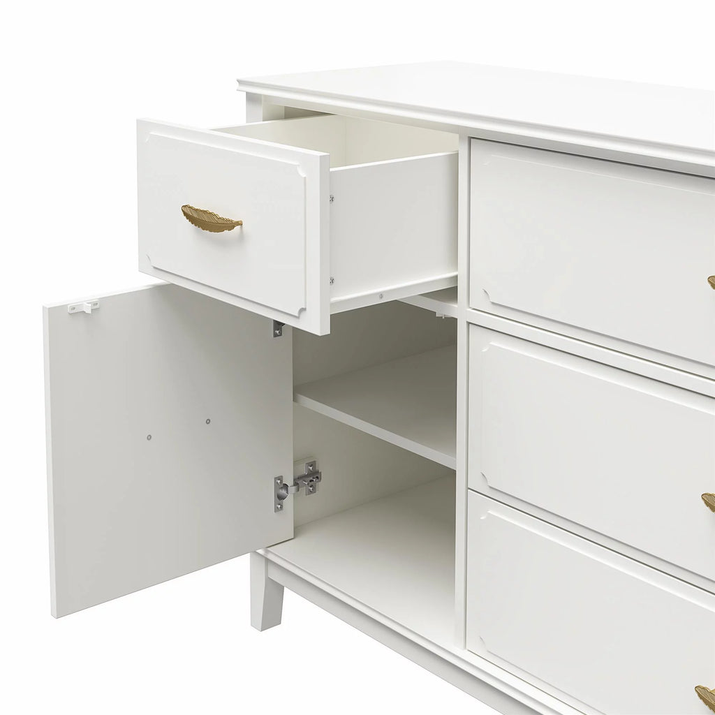 White Wide Dresser V992