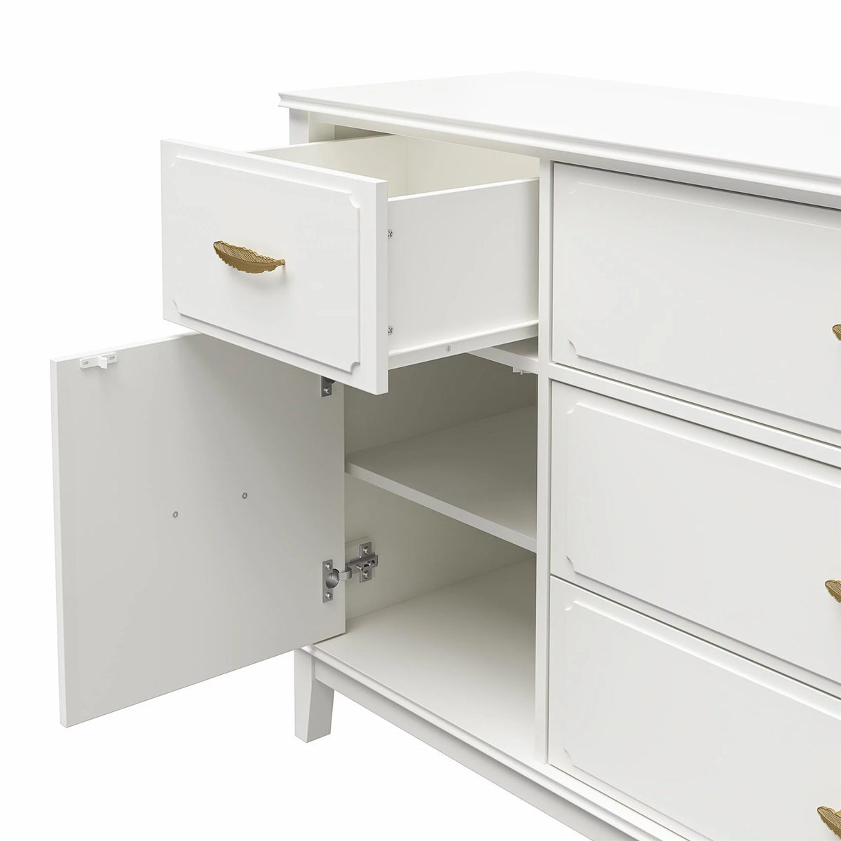 White Wide Dresser V992
