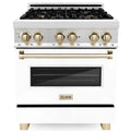 30 4.0 cu. ft. Dual Fuel Range with White Matte Door A9494
