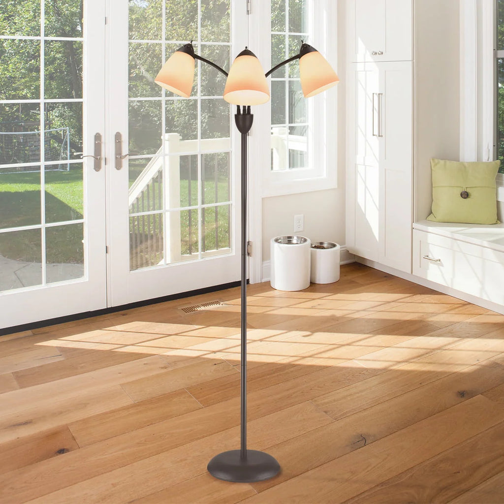 Black Tree Floor Lamp with 3 Adjustable Rotating Lights G233221