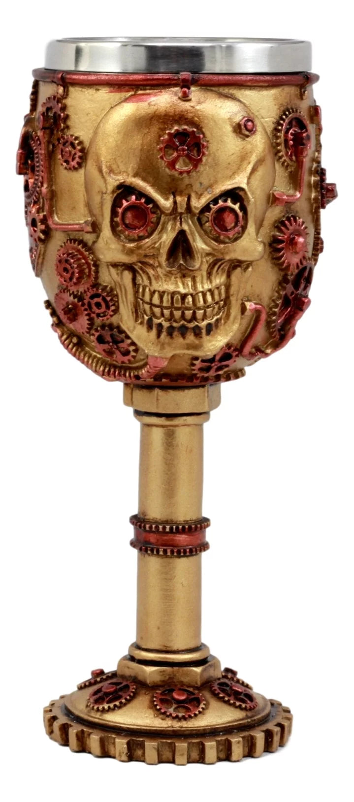 Steampunk Skull Face Wine Goblet 6oz K404538