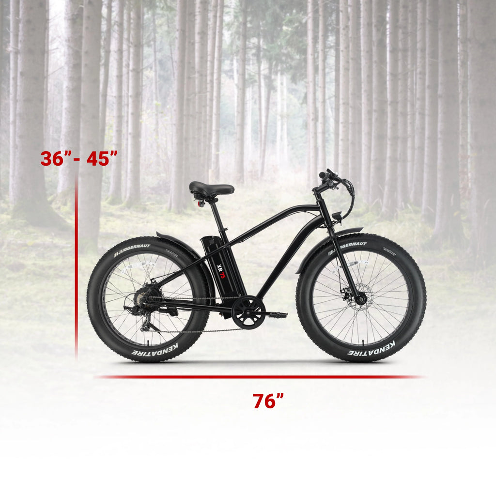 750W Motor 48V 14.5Ah Battery 26'' Fat Tires Electric Bike E3219