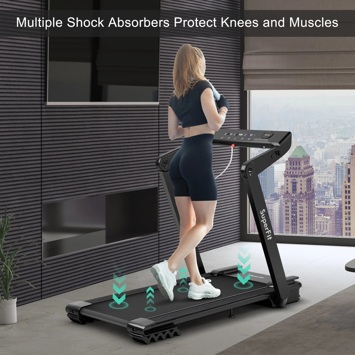 4 HP Folding Treadmill Electric Walking Running Machine L394