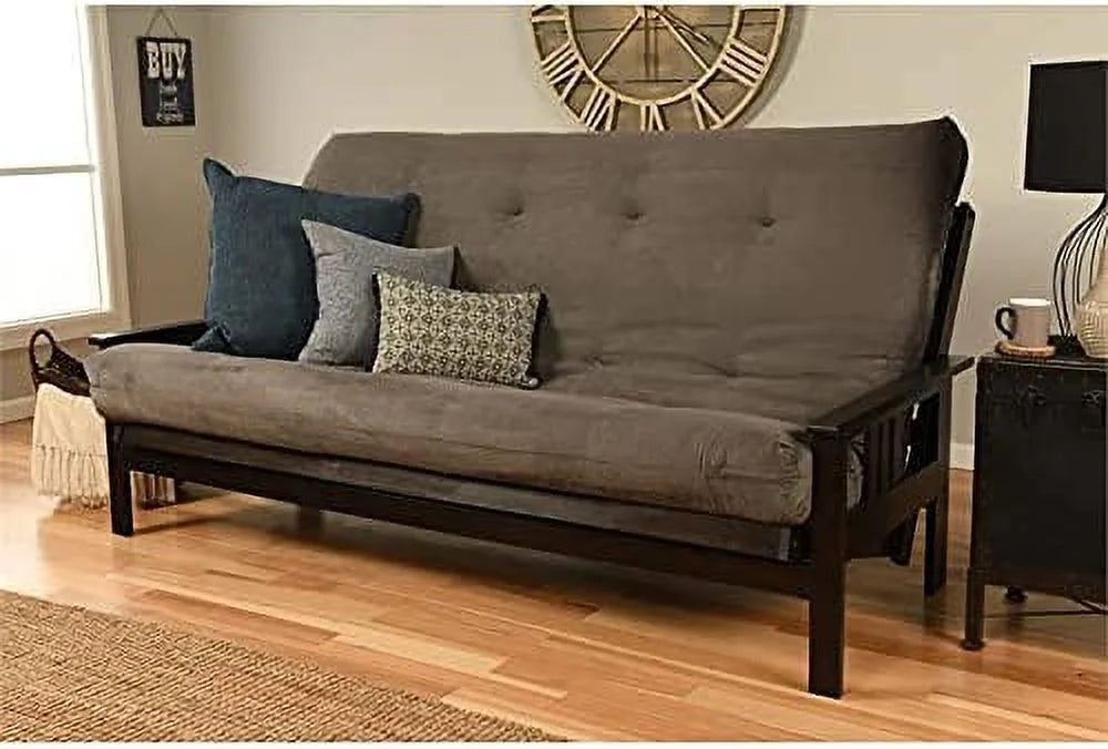Full Size Gray Suede Futon Mattress I5283