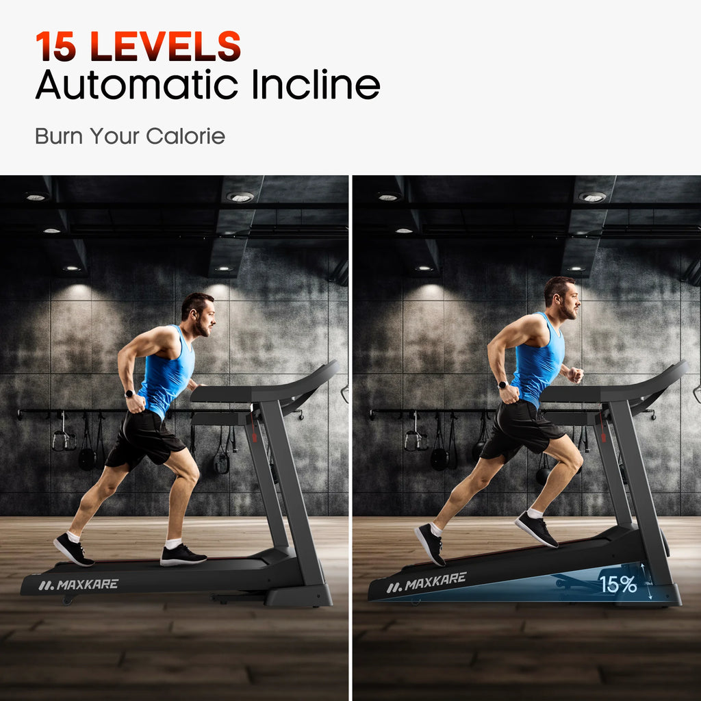 3.5HP Folding Treadmill with Auto Incline I544571