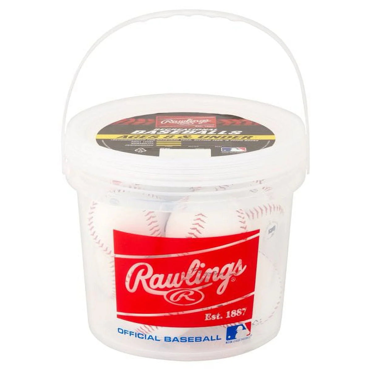 Recreational Baseball Bucket, 8 Count H92660