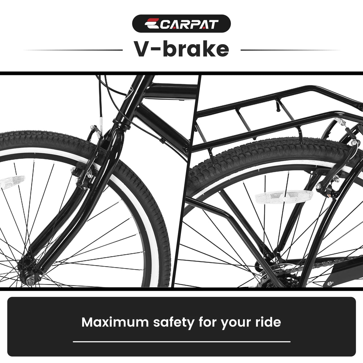 26 inch 7 Speed Black Cruiser Bike V265