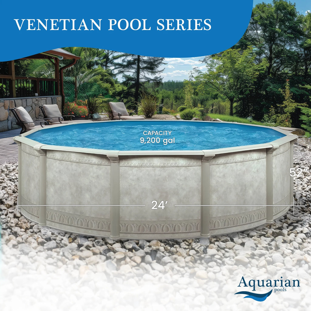 Khaki 18ft x 52in Above Ground Swimming Pool P6277