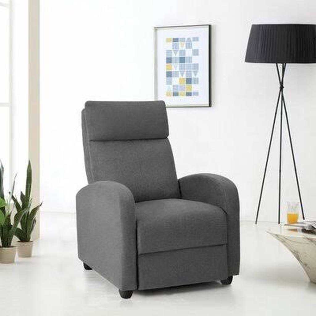 Gray Black Fabric Massage Chair U56584