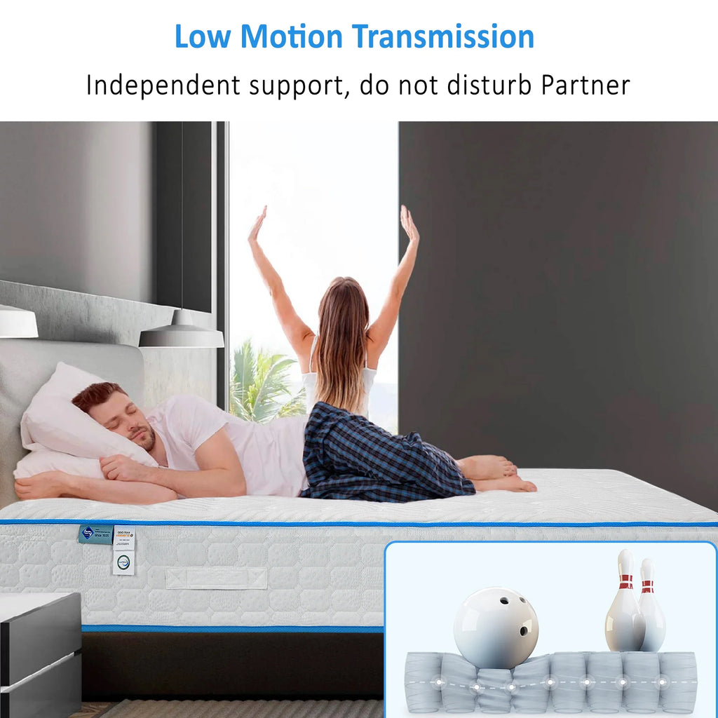 Queen Size Gel Memory Foam Hybrid Mattress T506571