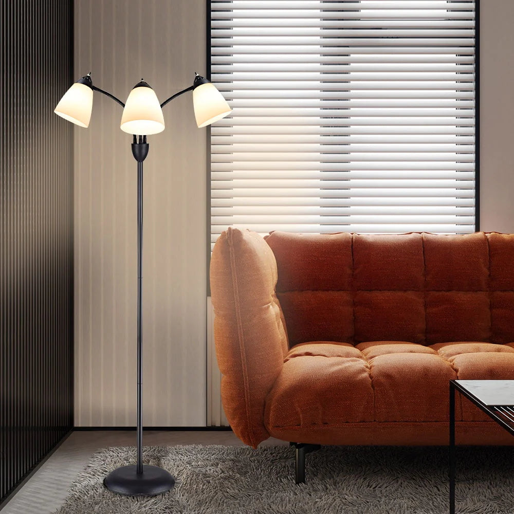 Black Tree Floor Lamp with 3 Adjustable Rotating Lights G233221
