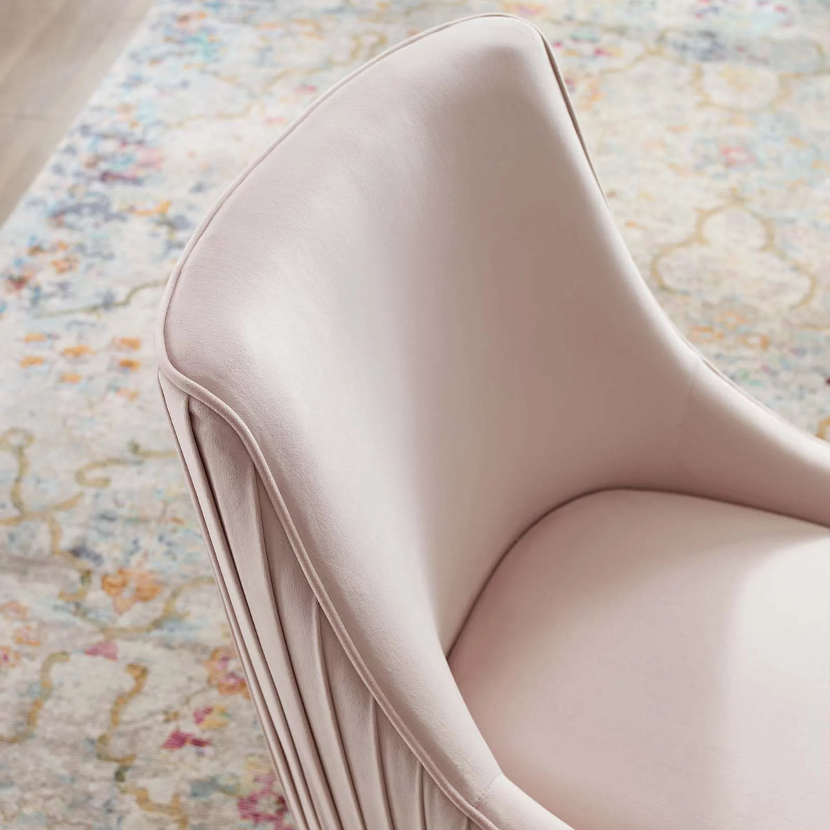 Pink Upholstered Velvet Dining Chair J104