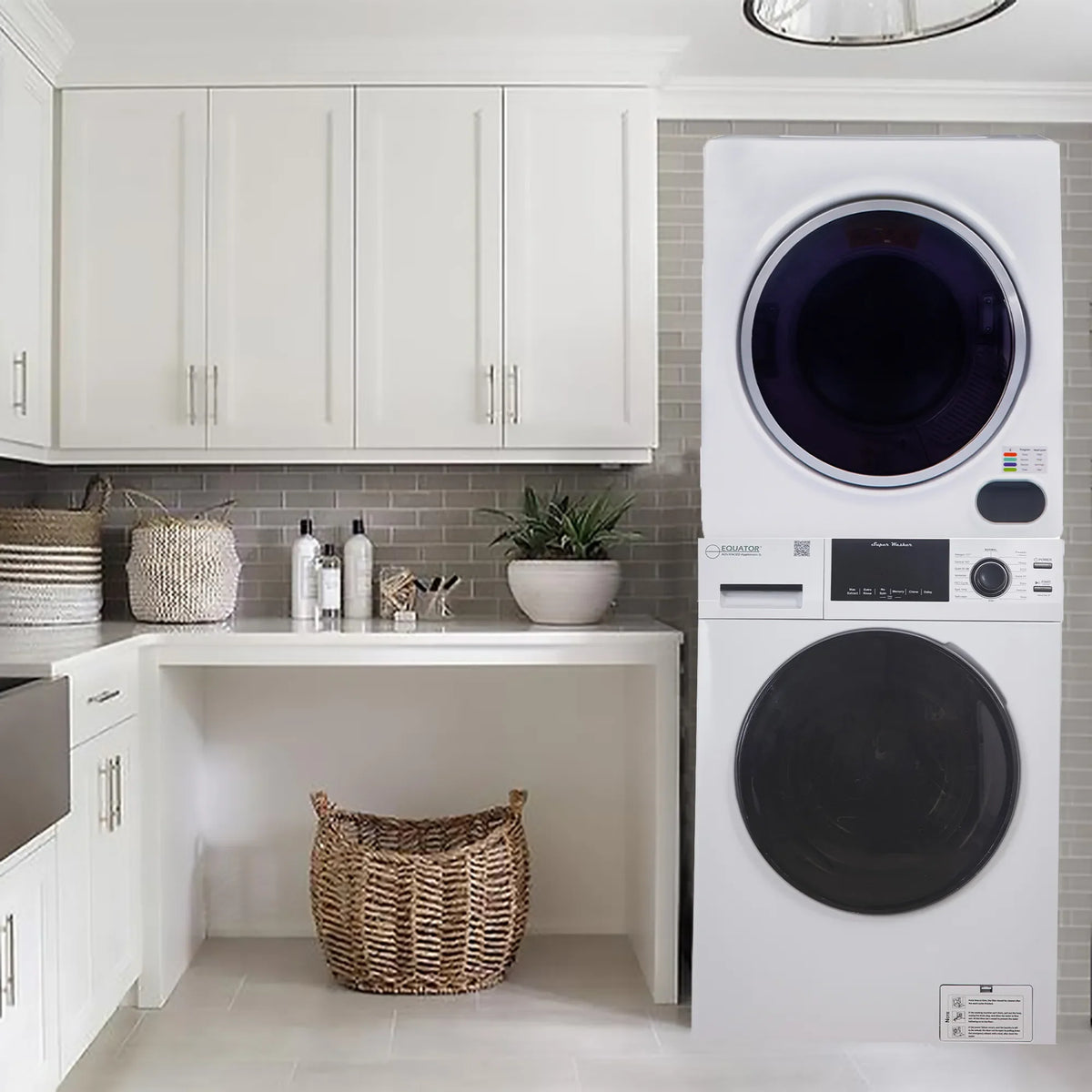 Compact 110V Washer and Vented 3.5cf Dryer D219