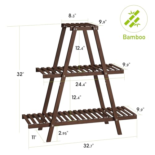 Bamboo 3 Tier Plant Stand F5941