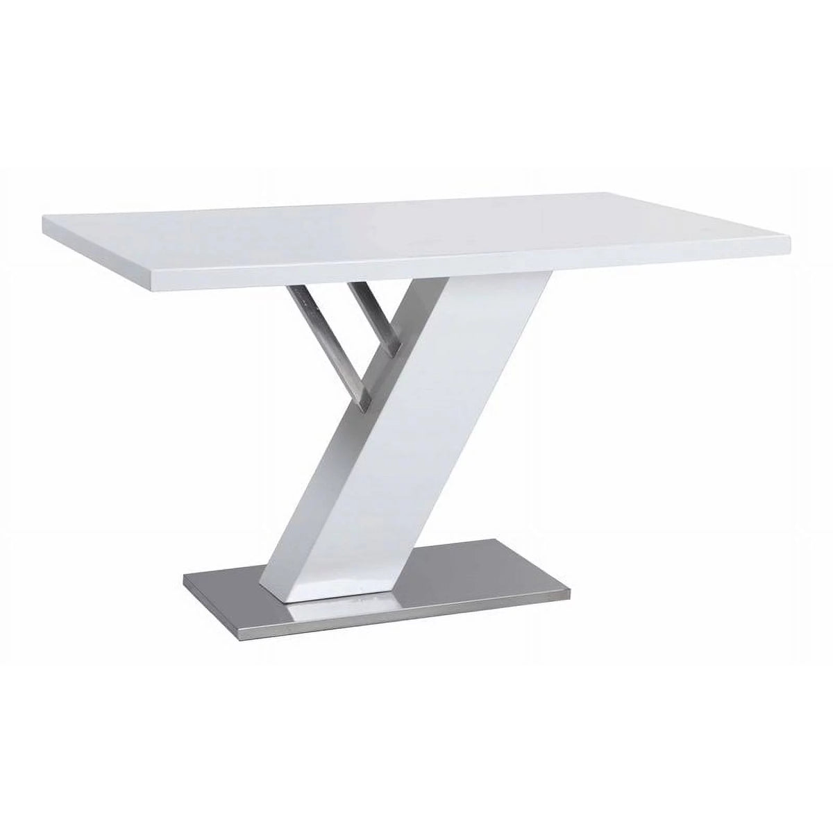 51.2" Steel and Wood Pedestal Dining Table L508622