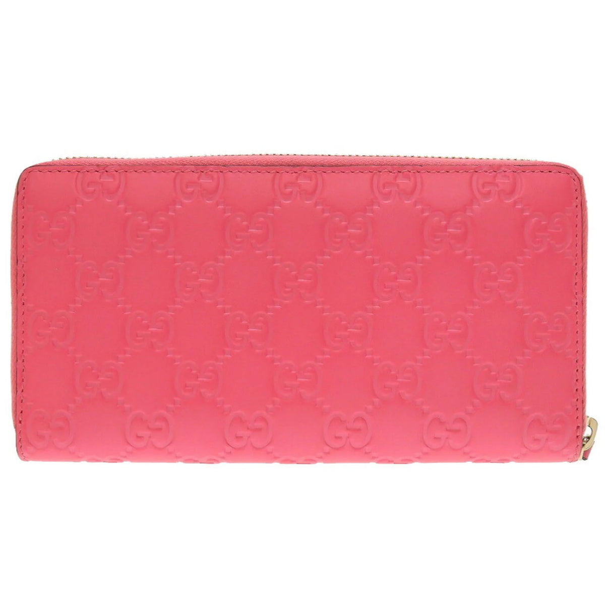Pre-Owned Pink Leather Round Wallet Purse X450717
