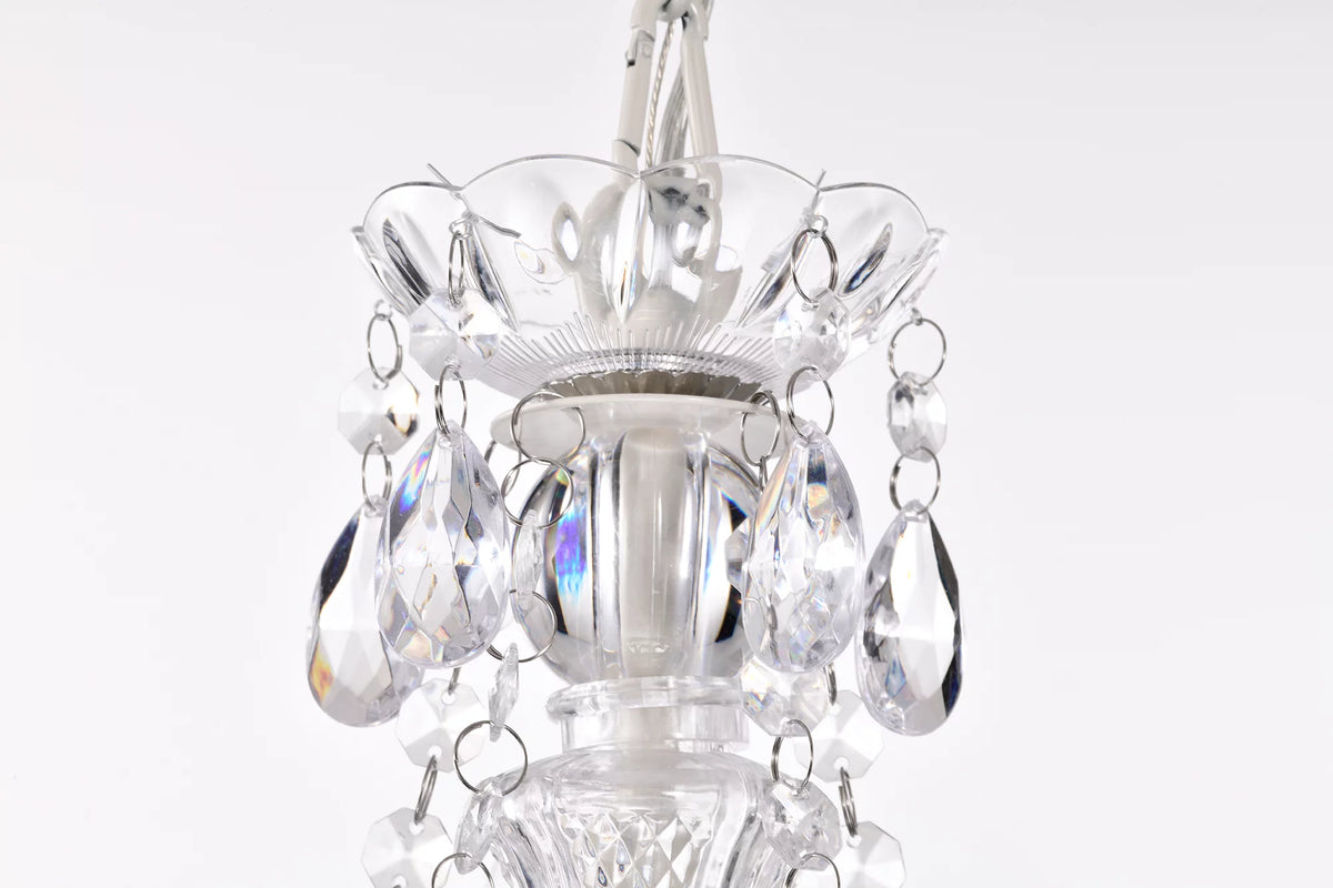 White 5-Light Mini Crystal Chandelier Y818197