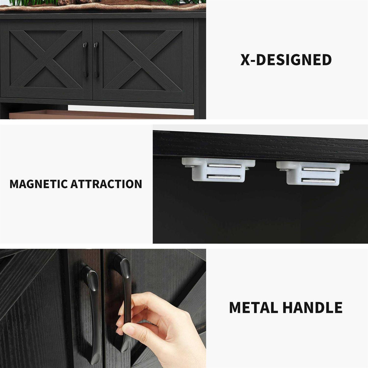 Heavy Duty Metal Aquarium Stand with Cabinet R122890