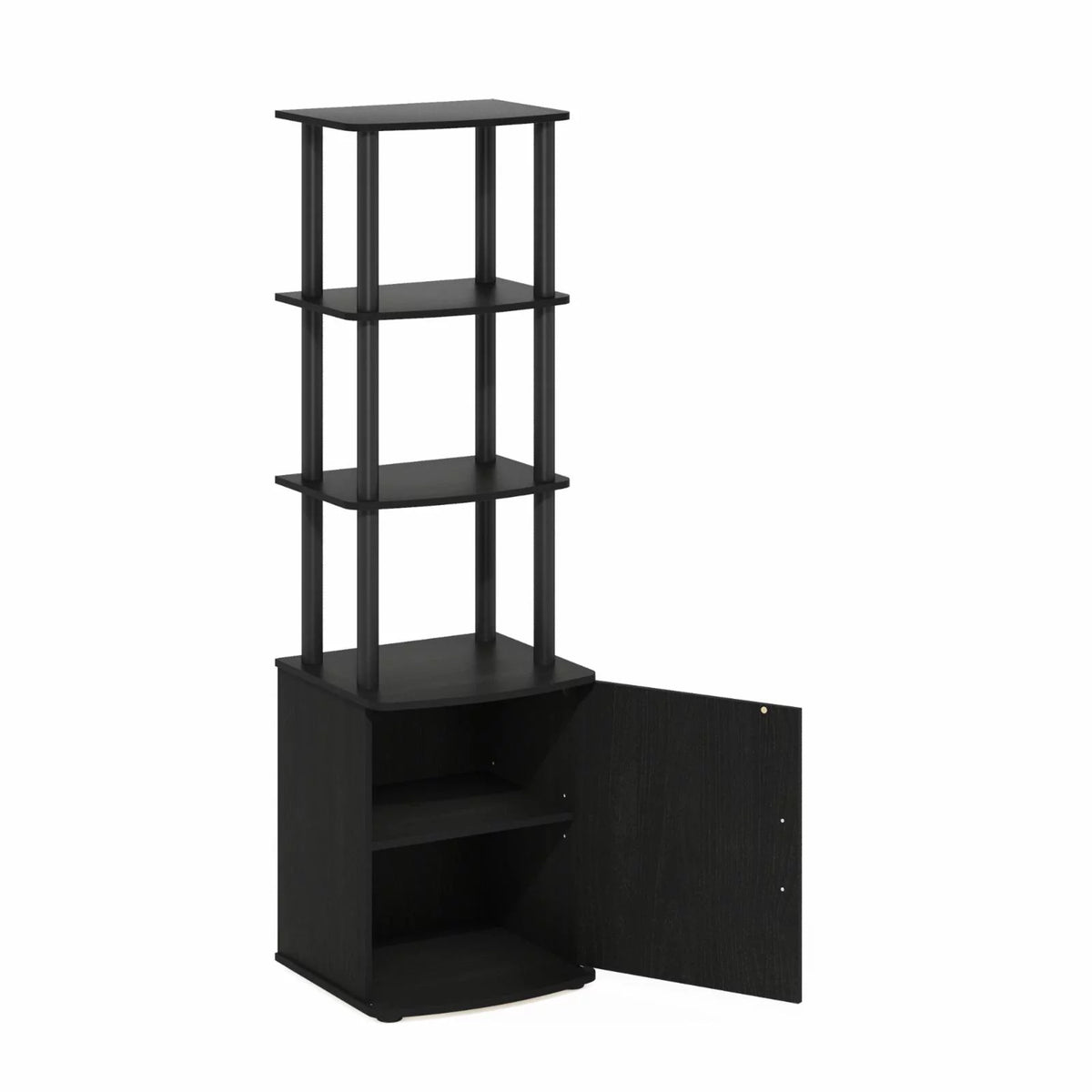 3-Tier TV Entertainment Side Table with Storage Cabinet D9972