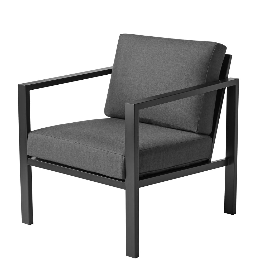 4-Piece Outdoor Patio Conversation Set, Seats 4, Gray B38535
