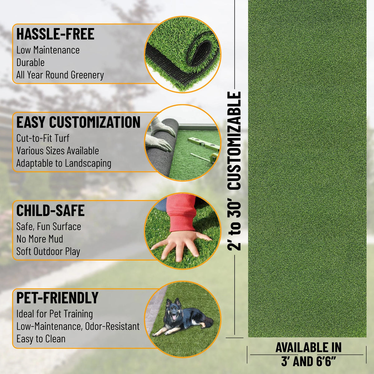 7x28 Artificial Turf Golf Hitting Mat Green F96761