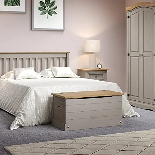 White Distressed Wooden Entryway Bench I36257