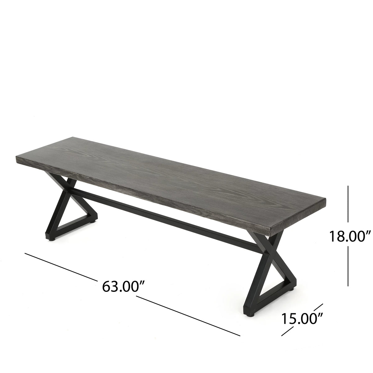 Outdoor Wicker and Aluminum 6 Piece Dining Set with Bench D9506