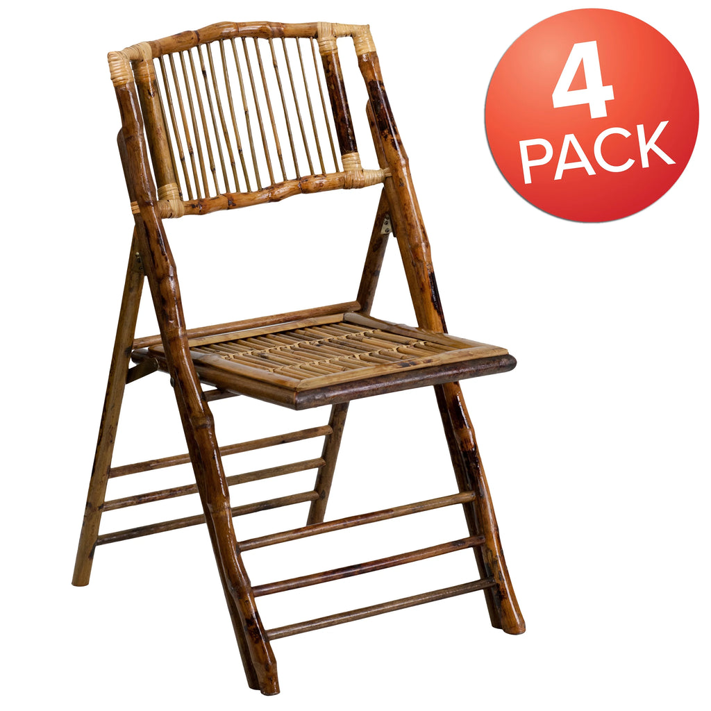 4 Pack Bamboo Wood Folding Chair G611883