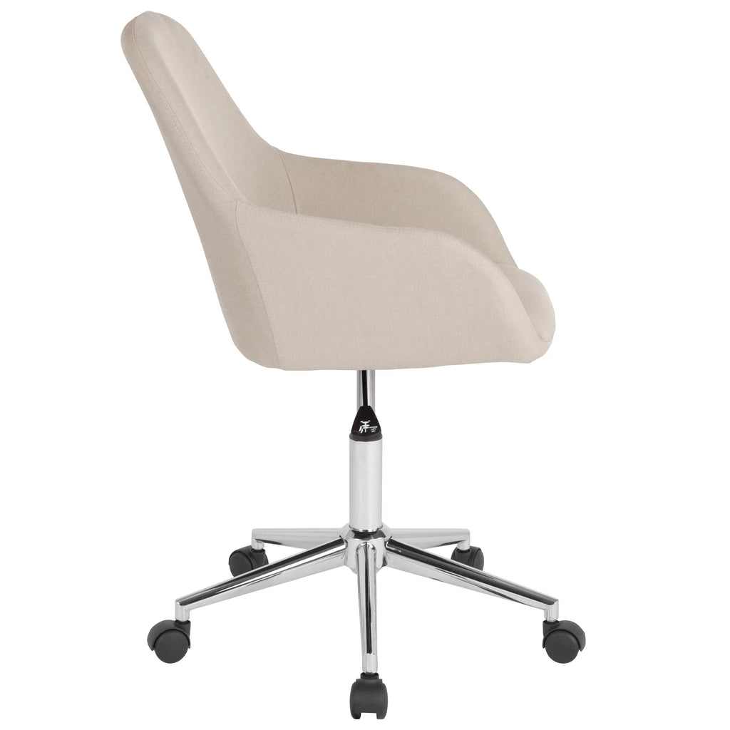 Beige Fabric Mid-Back Chair G639