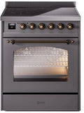 30 Induction Range with Electric Oven in Matte Graphite P11592