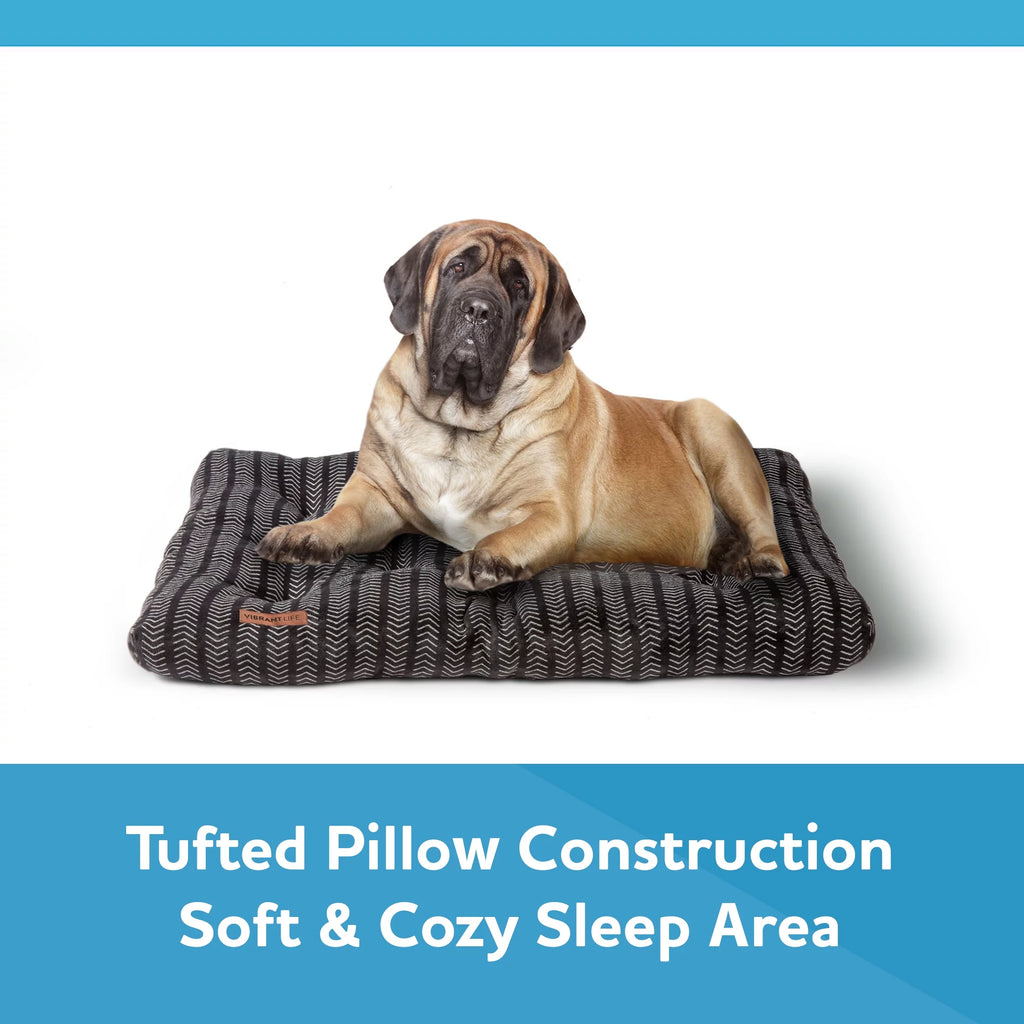 Black Extra Large Tufted Pet Bed C10200