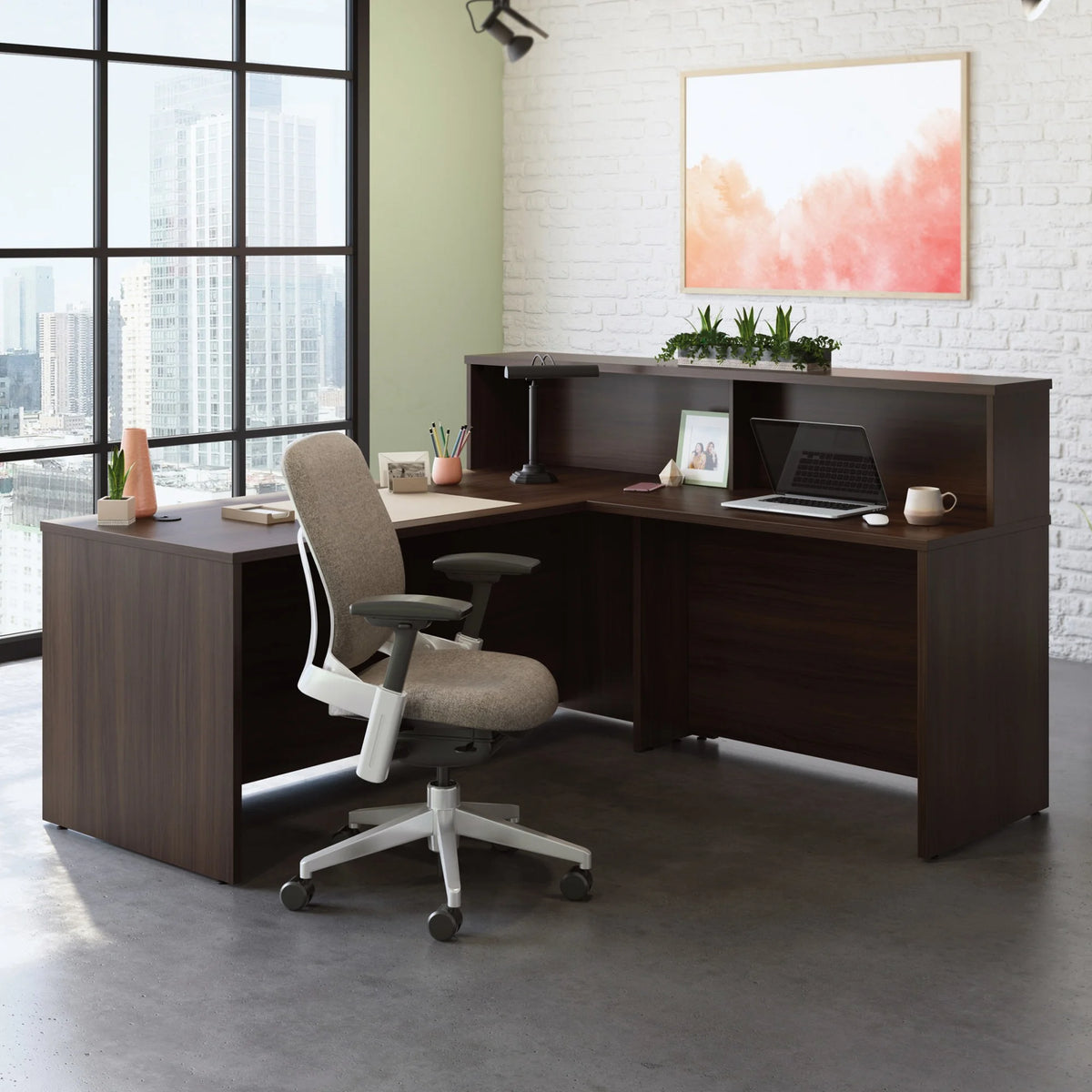 Engineered Wood Reception Station Hutch X490