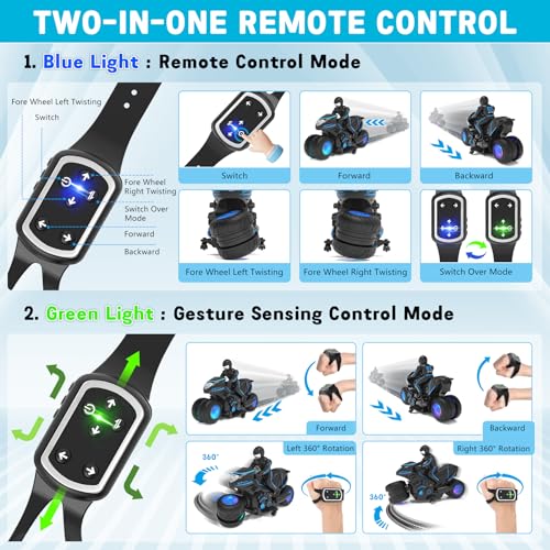 Remote Control Motorcycle Toys with RGB Wheels Lights S457