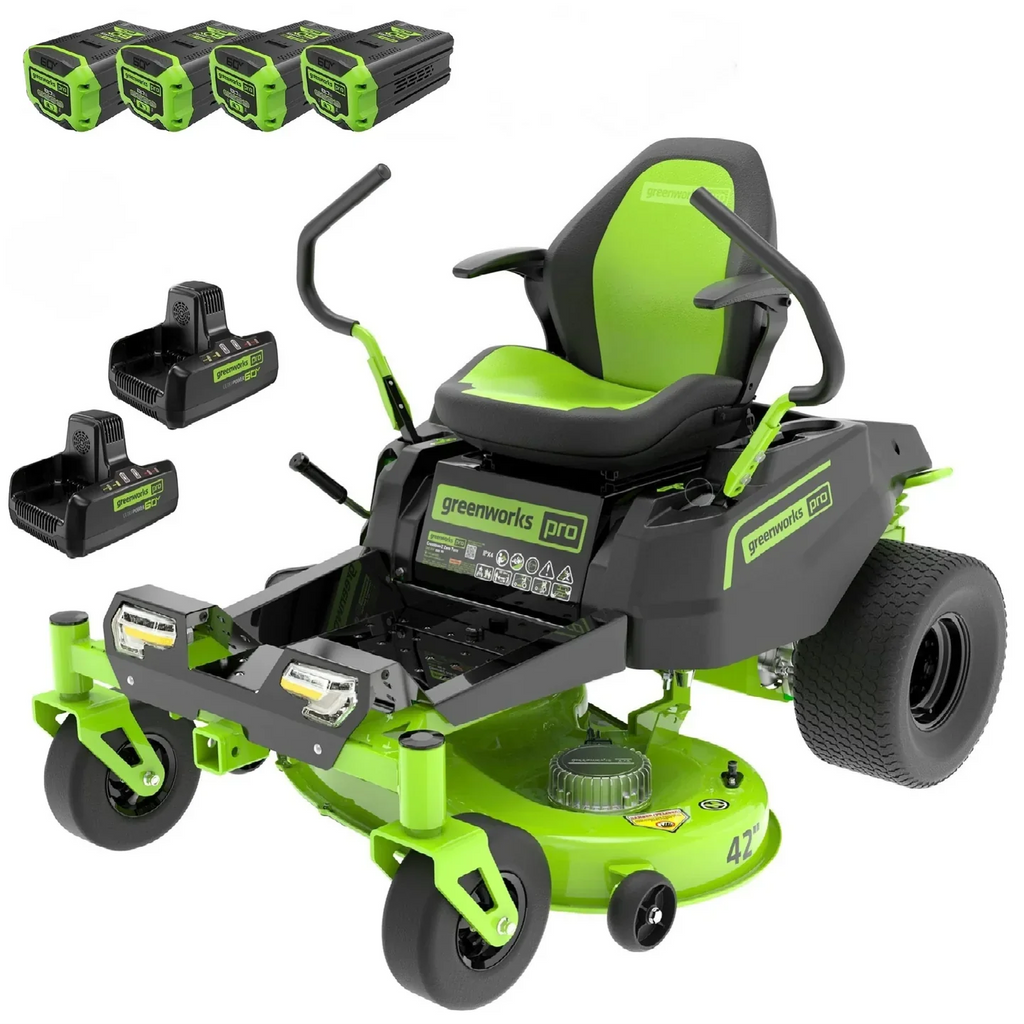 60V 42” Electric Zero Turn Mower with 8 Ah Batteries F17048