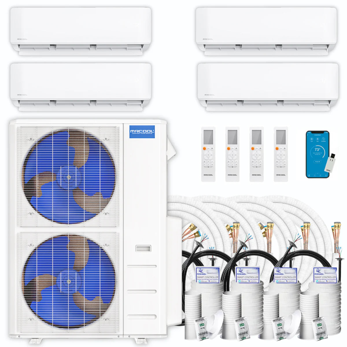 54,000 BTU 4 Zone Ductless Air Conditioner and Heat Pump G11545
