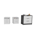 3-Piece Bedroom Set with 3-Drawer Dresser and 2 Nightstands Q1661